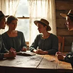 What languages do Amish people speak at home and in church?